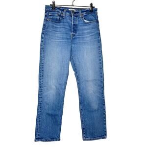 Levi’s Big E Wedgie Straight Ridgid Denim High Waist Jeans Womens Size 26